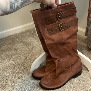 Leather riding boots